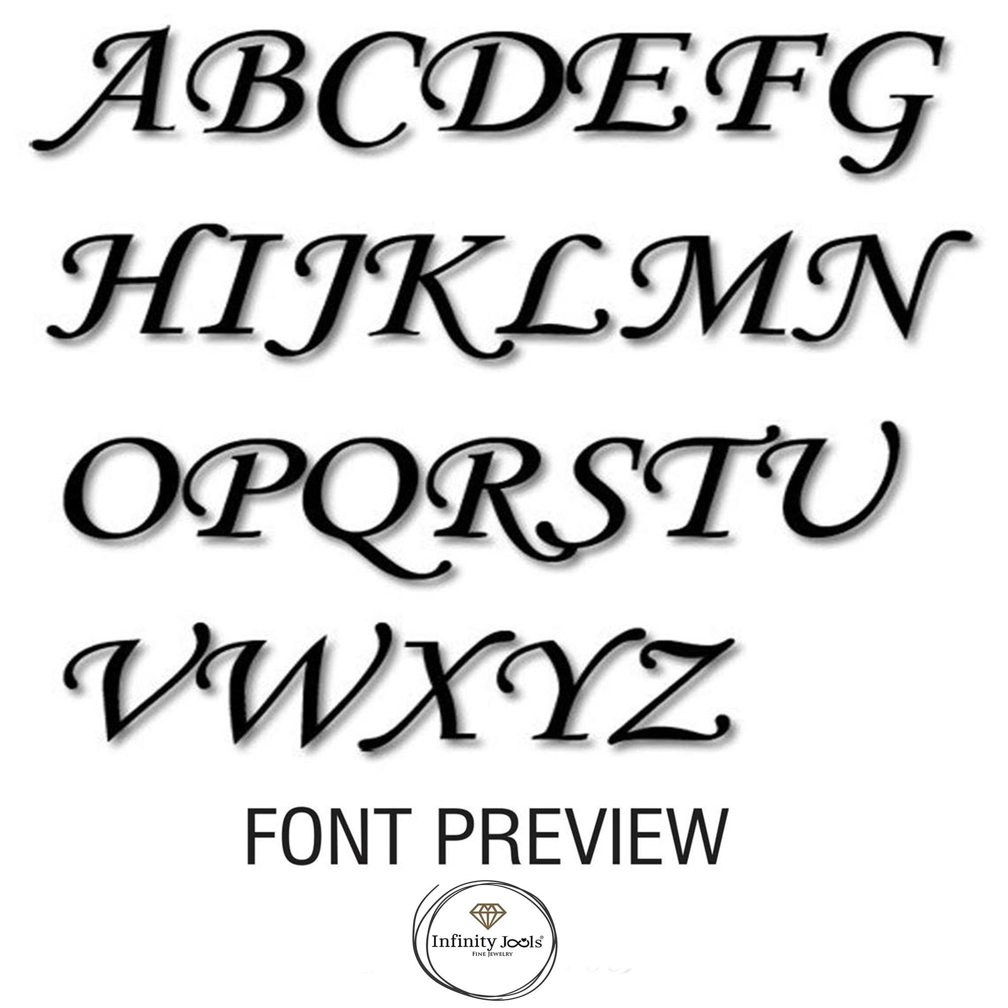 14 solid gold Personalized Letter Necklace - InfinityJools