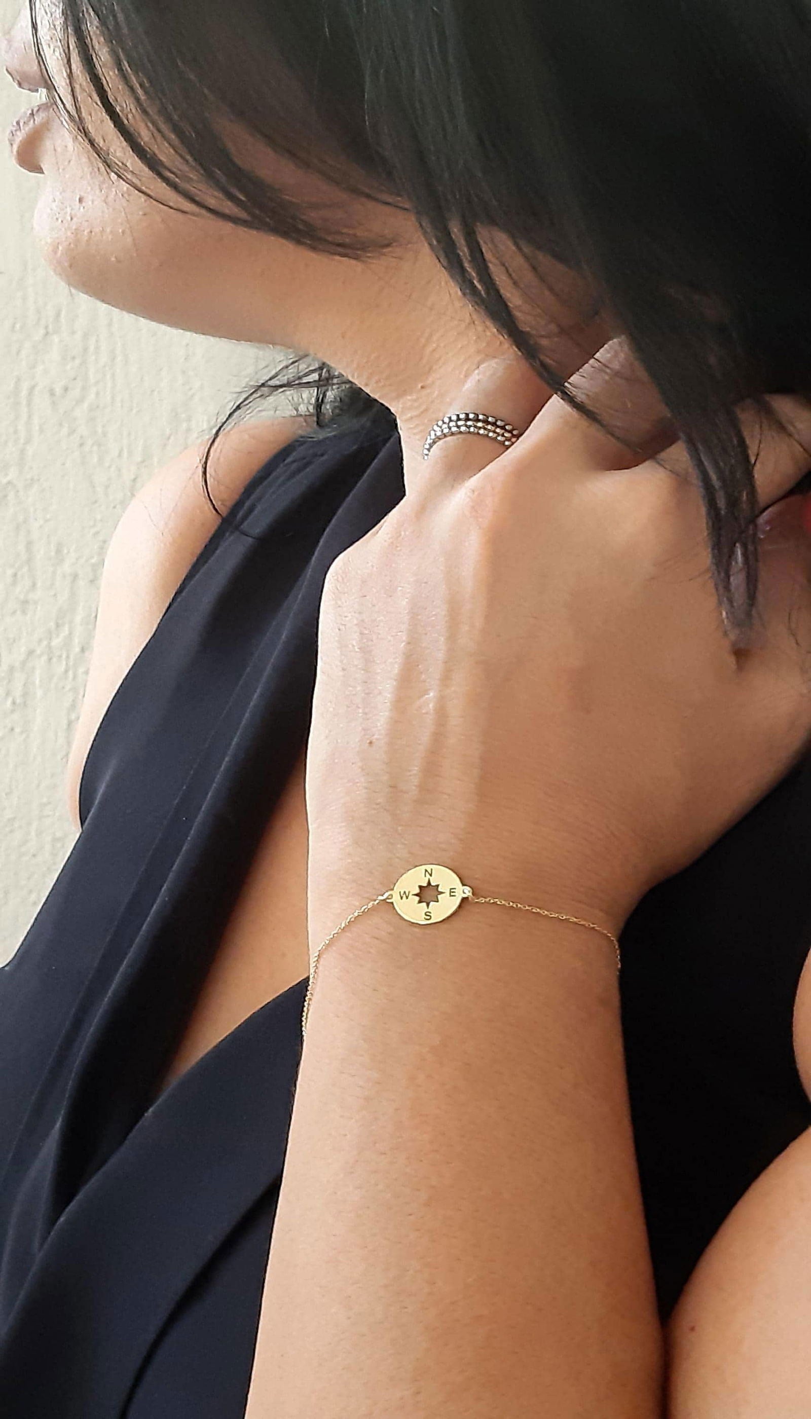 14K Solid Gold Compass - InfinityJools