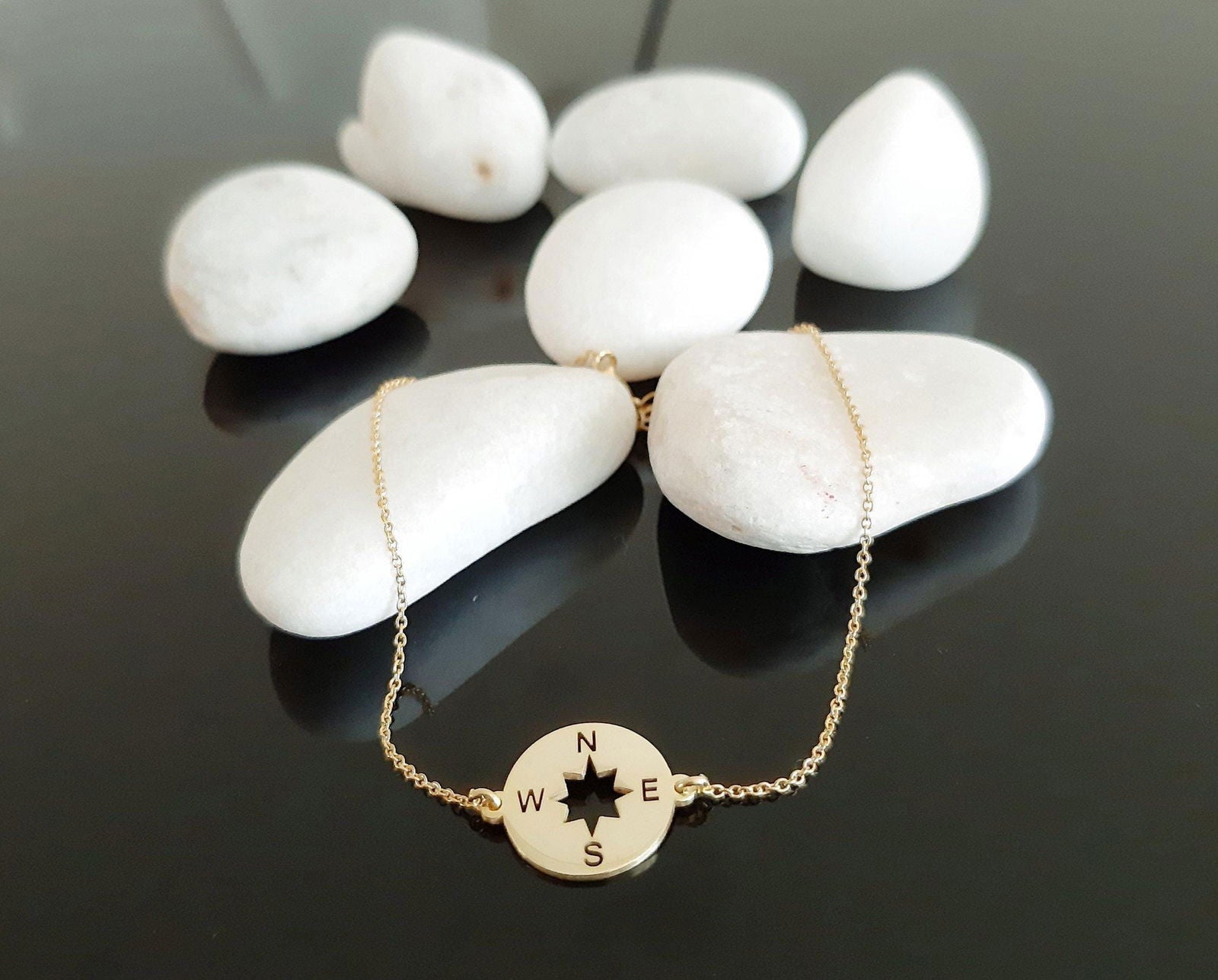 14K Solid Gold Compass - InfinityJools