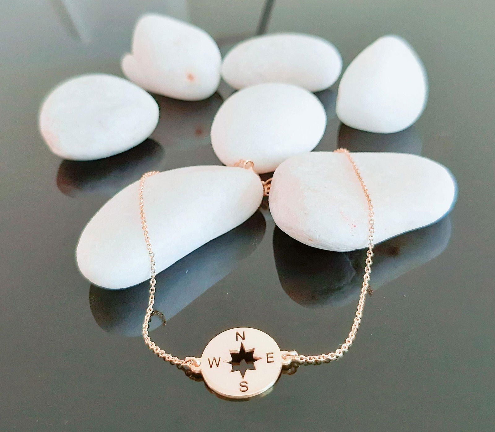 14K Solid Gold Compass - InfinityJools