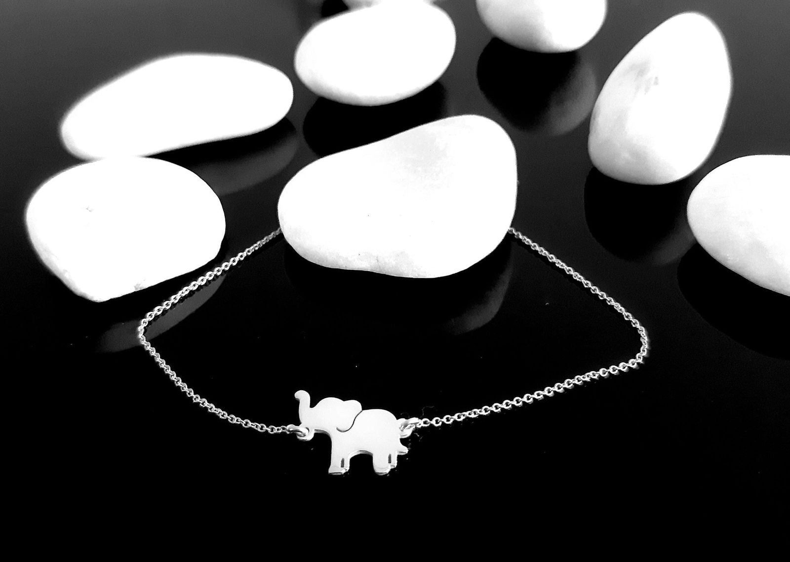 14K Solid Gold Elephant Charm Bracelet - InfinityJools