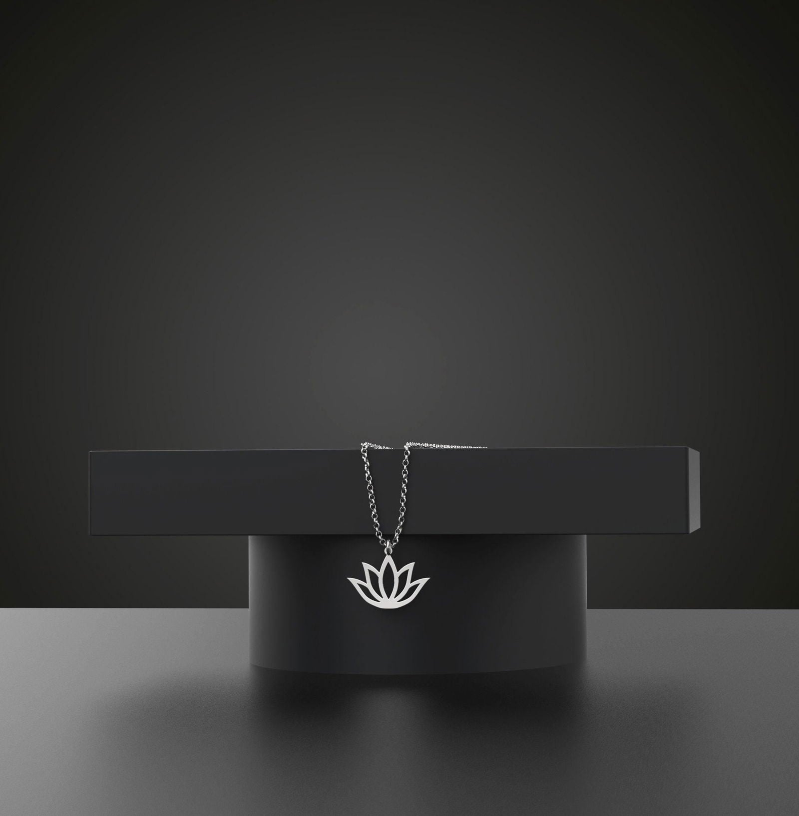 14K Solid Gold Lotus Flower Necklace - InfinityJools