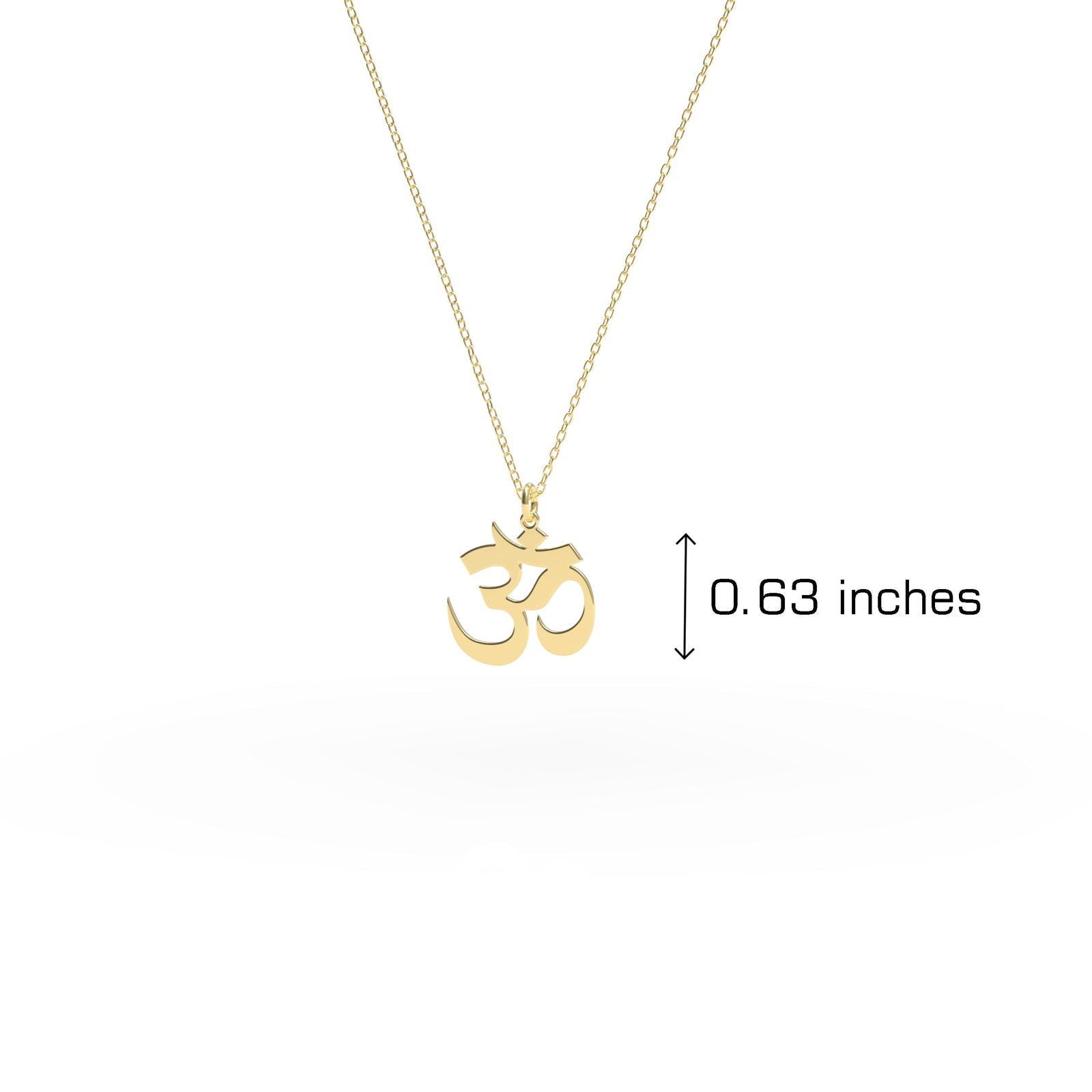14K Yellow gold Om necklace - InfinityJools