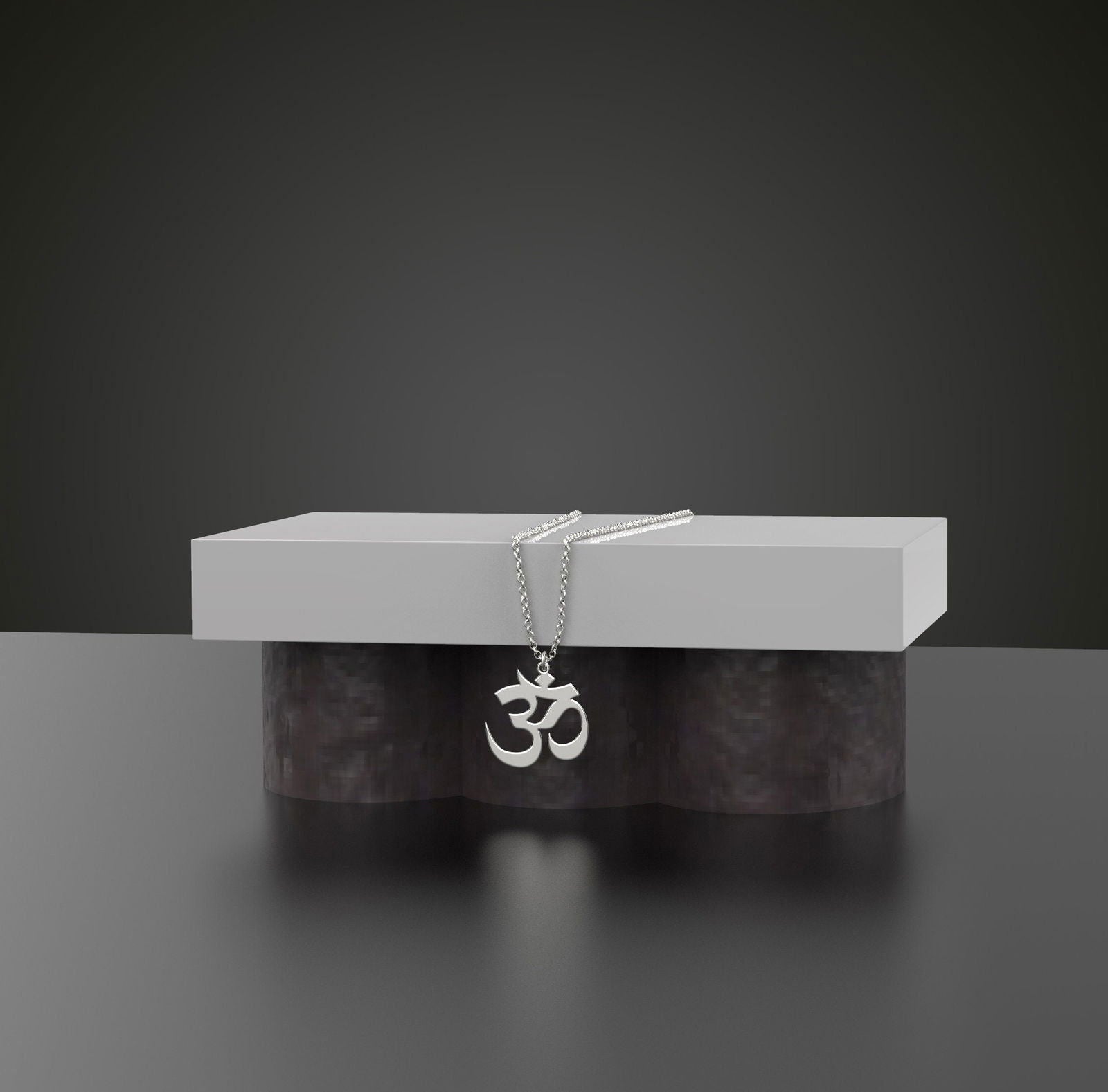 14K Yellow gold Om necklace - InfinityJools