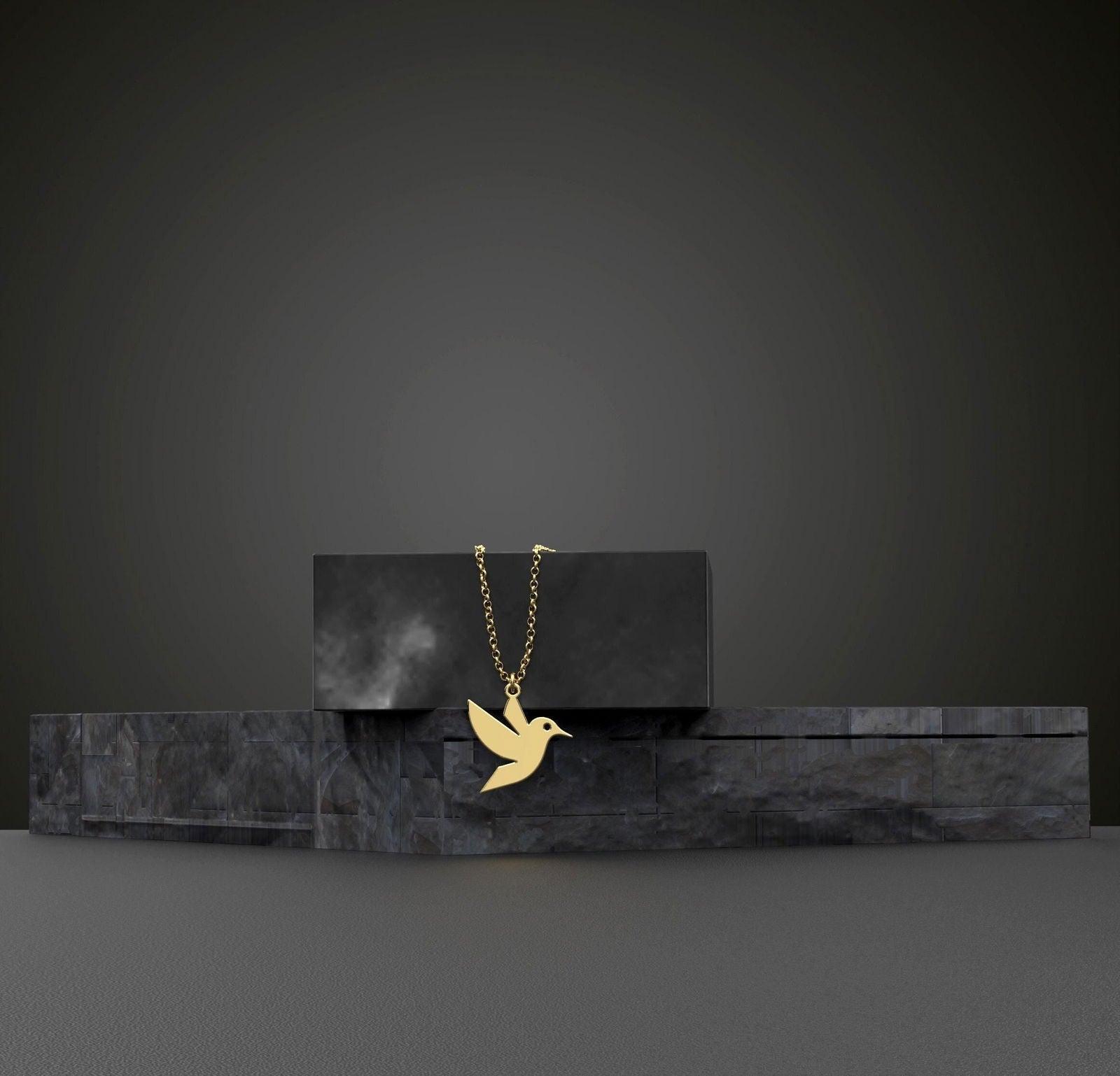 14k gold Hummingbird Necklace for Women - InfinityJools