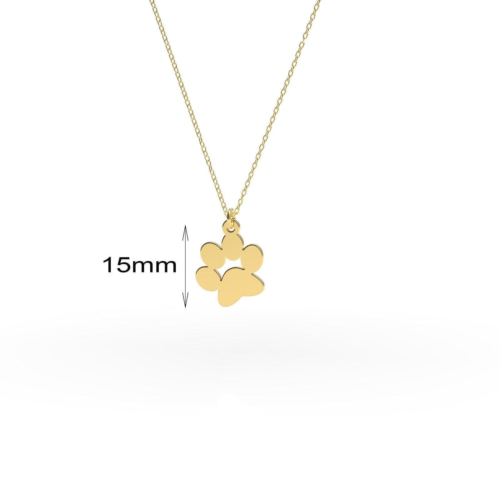 14k Solid gold footprint necklace - InfinityJools
