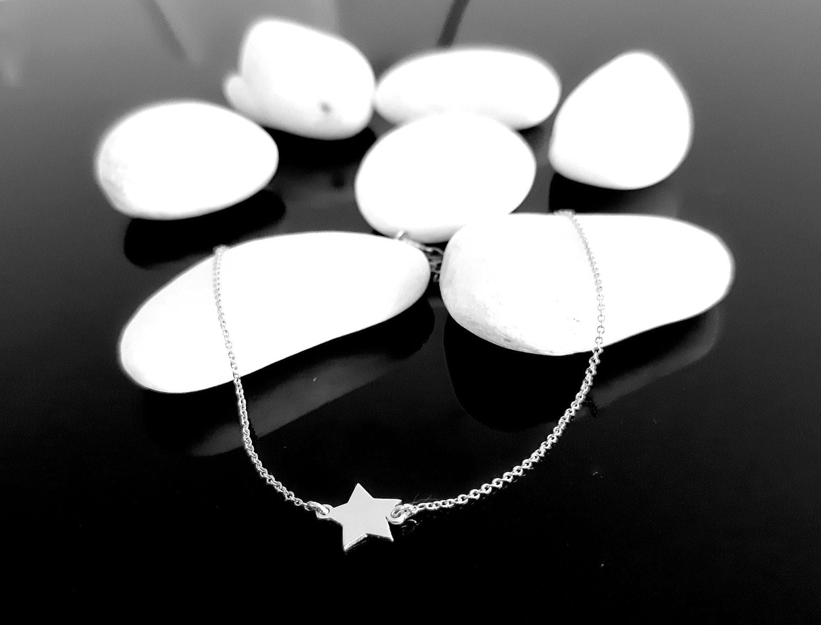 14K Solid Gold Star Charm Bracelet - InfinityJools