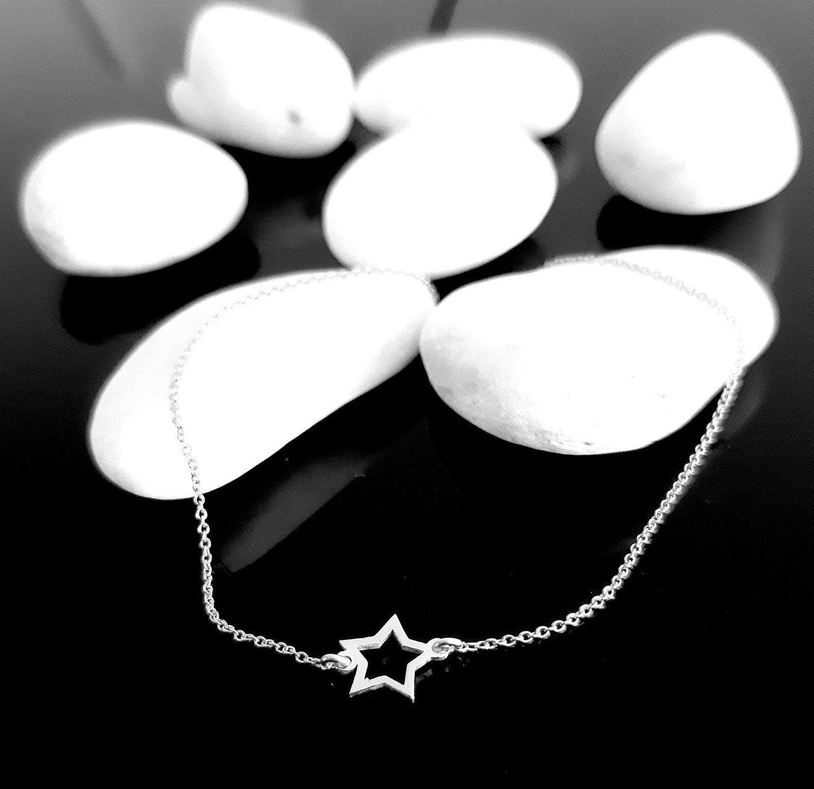 14K Solid Gold Star Charm Bracelet - InfinityJools