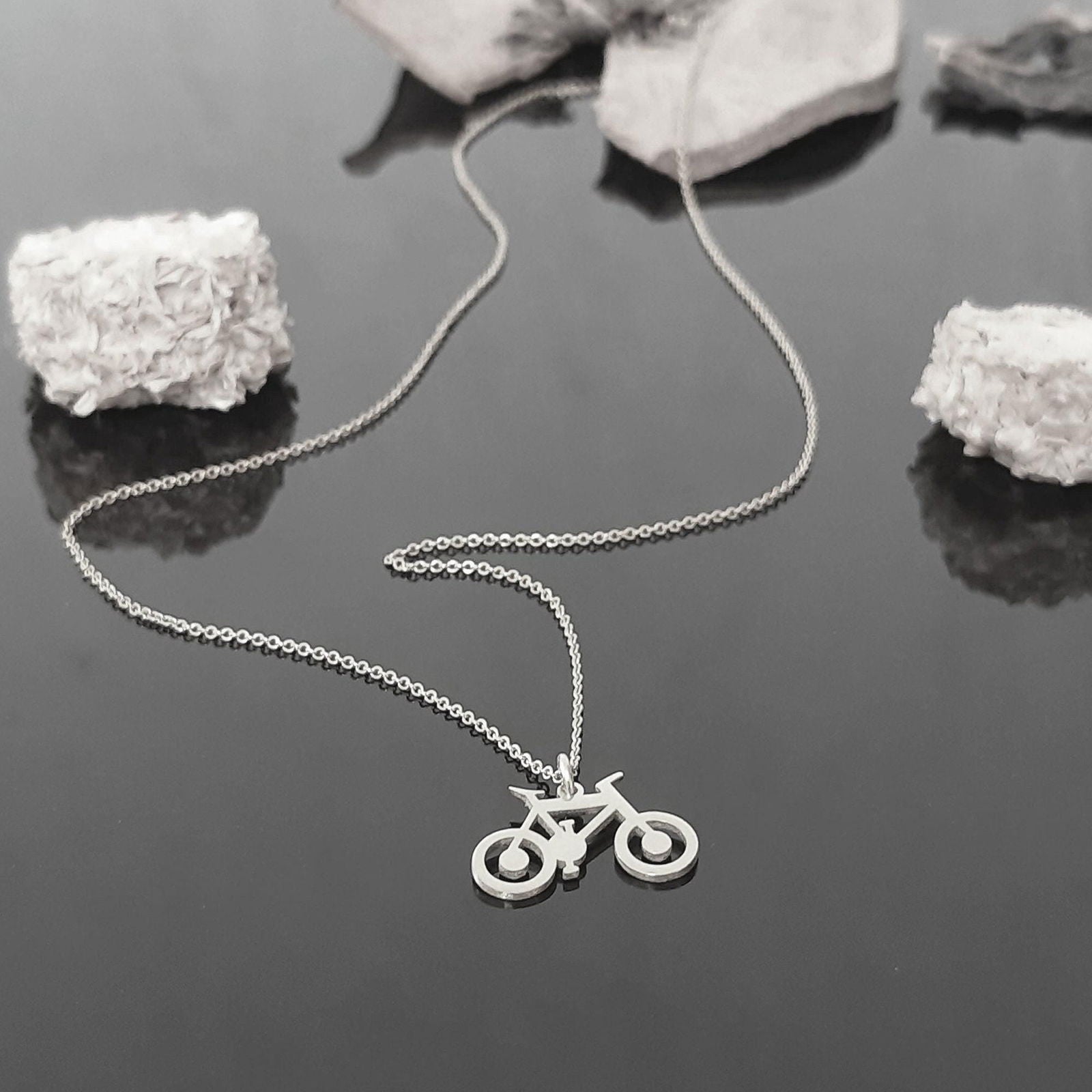 14k Gold Bicycle Necklace - InfinityJools