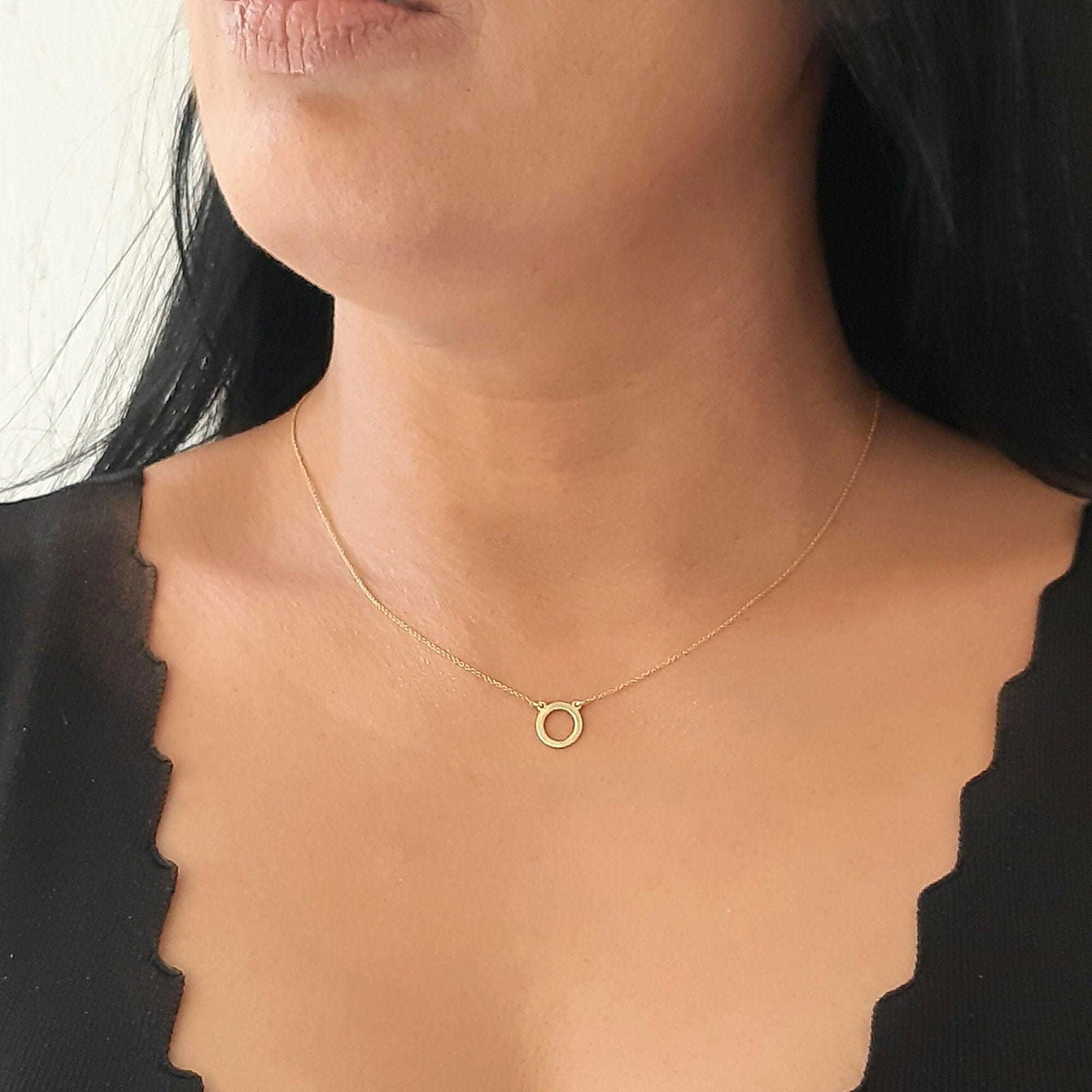 14k gold karma necklace infinity eternity ring - InfinityJools