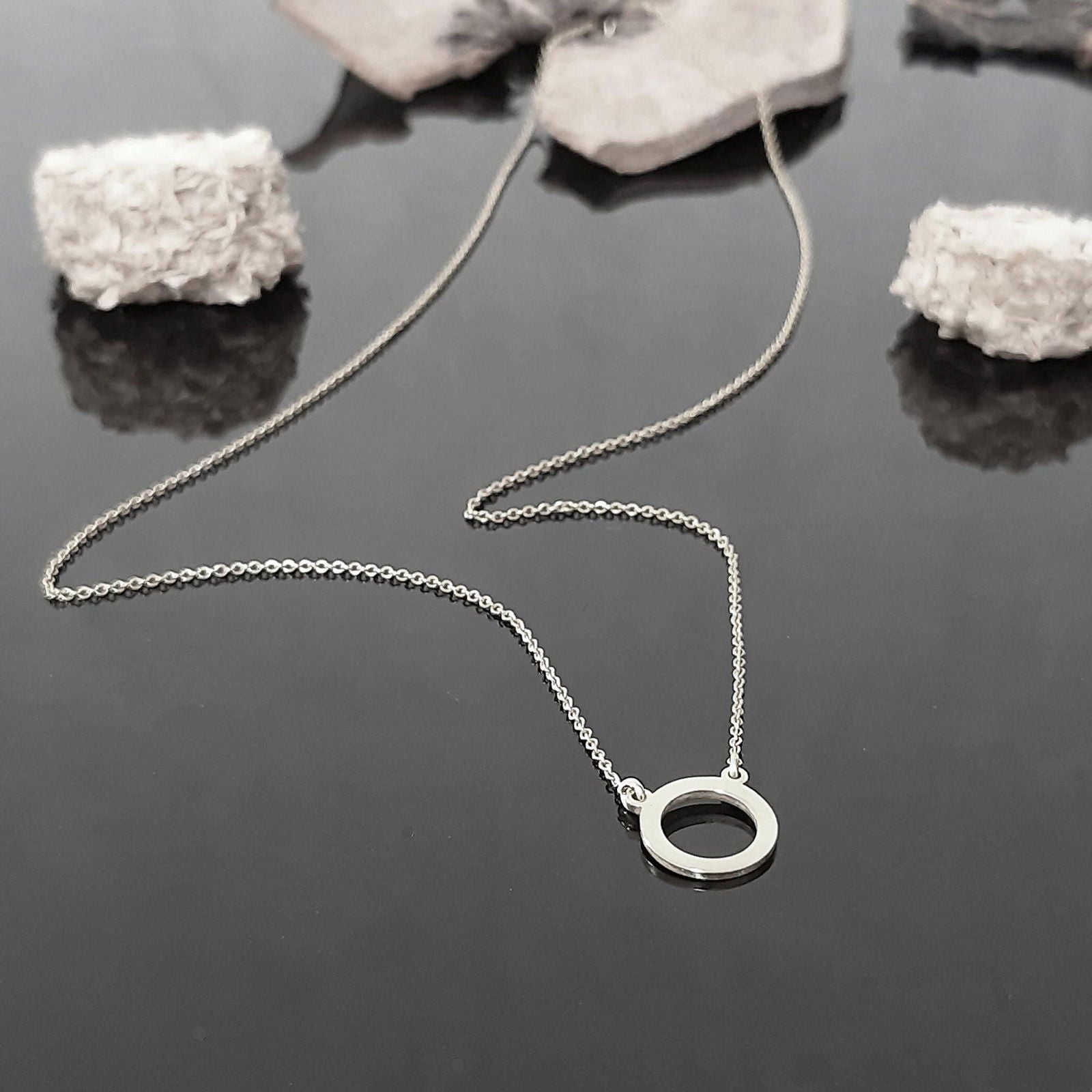 14k gold karma necklace infinity eternity ring - InfinityJools
