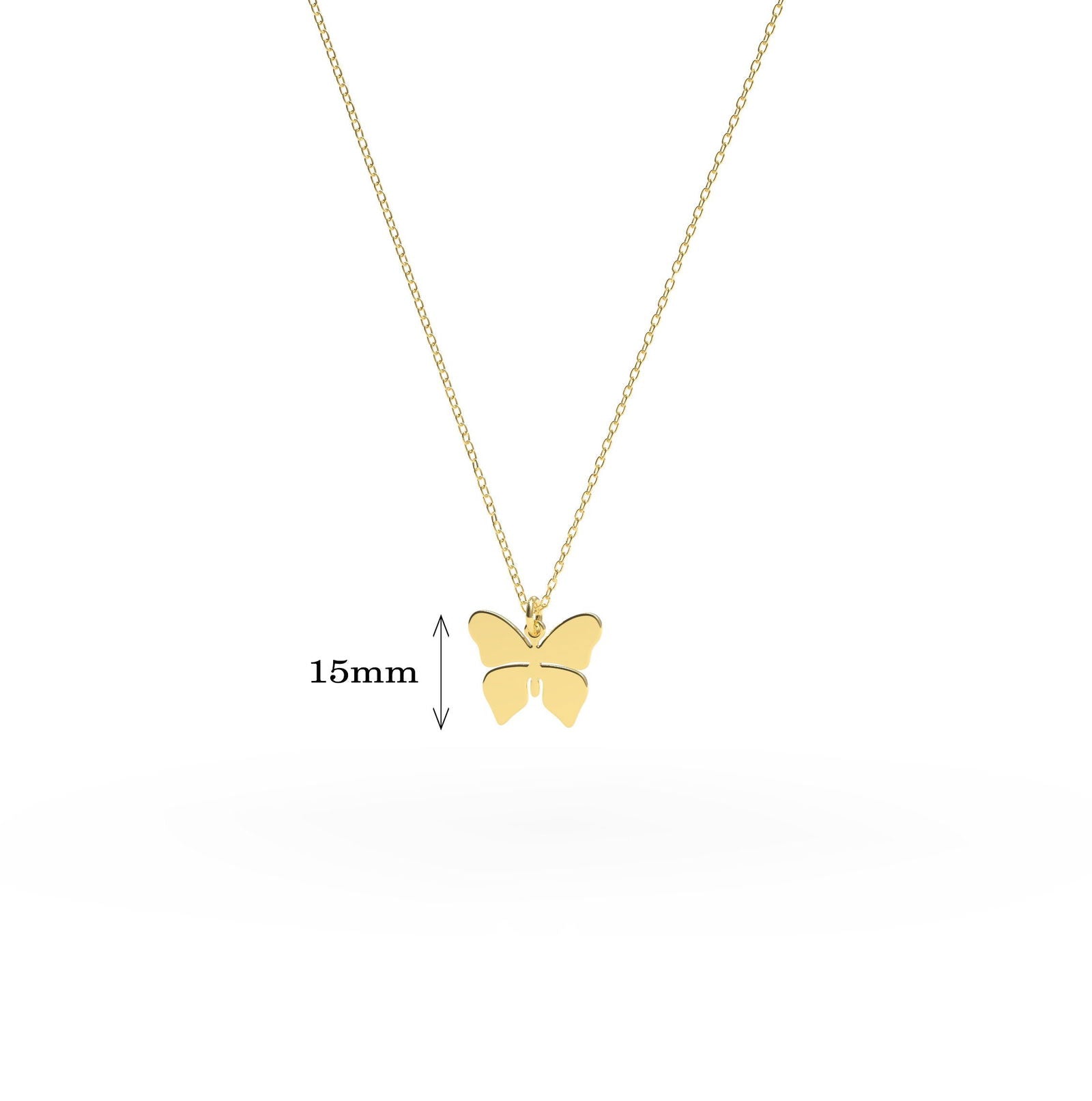 Real 14k Solid Gold Butterfly Necklace - InfinityJools