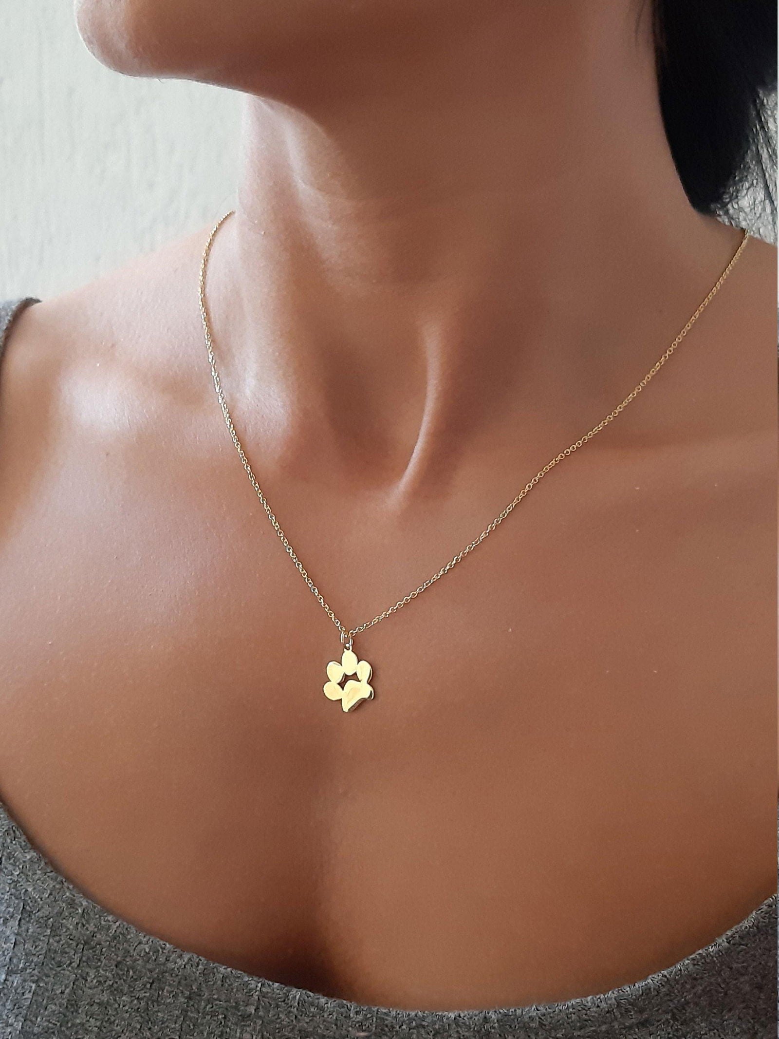 Unique gold Paw necklace - InfinityJools