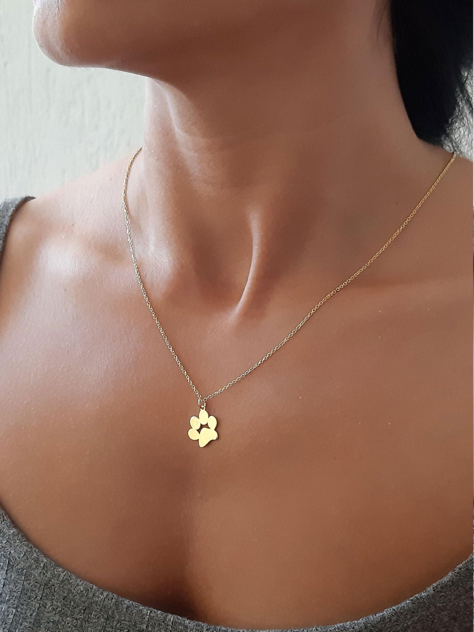 Unique gold Paw necklace - InfinityJools