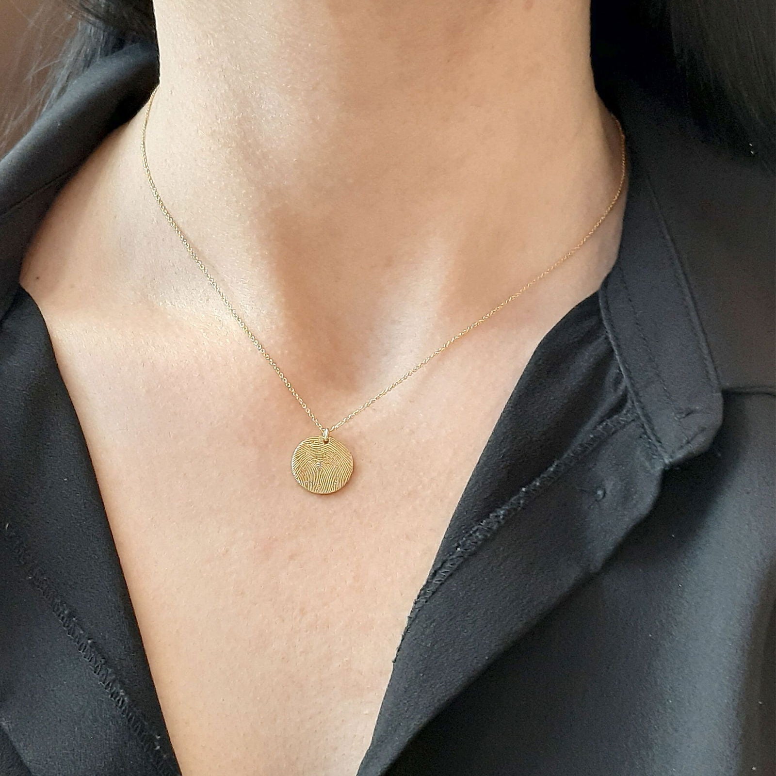 Handwriting Necklace • Custom Handwriting Jewelry • Signature Disc Necklace - InfinityJools