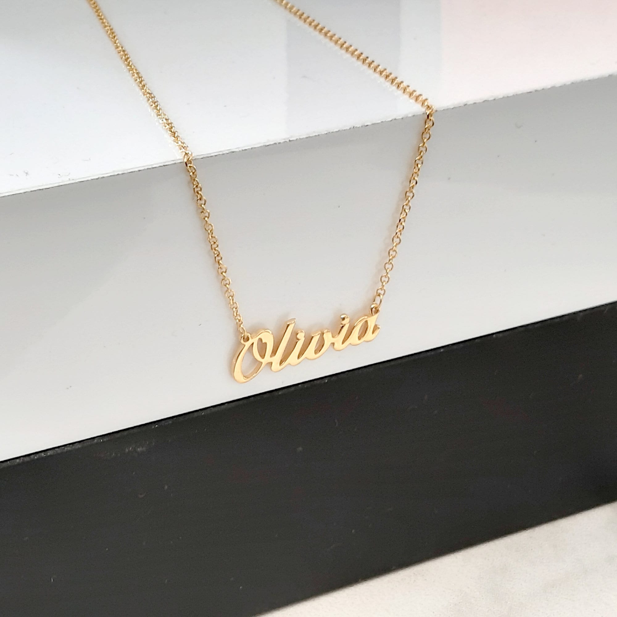 Solid Gold Name Necklace