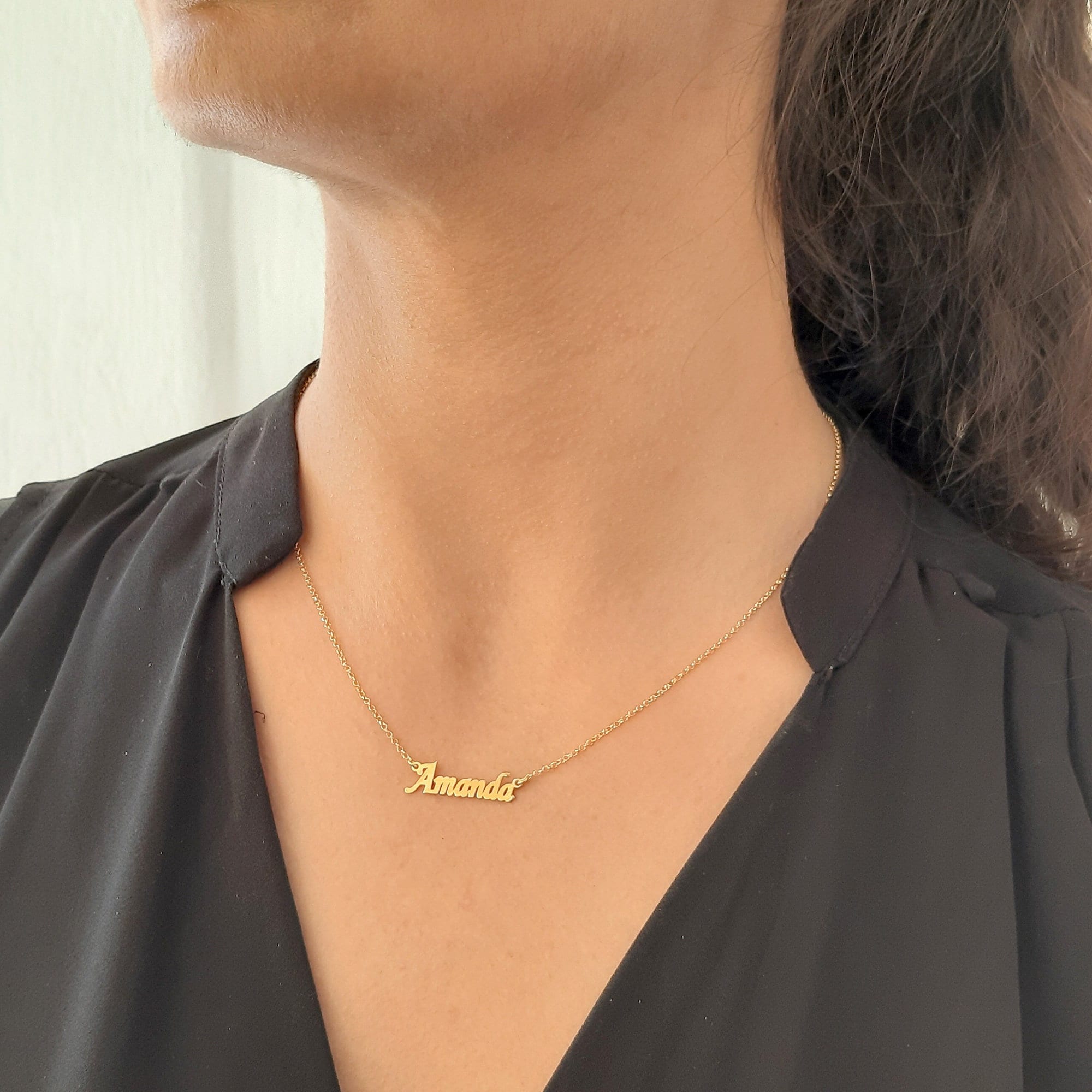 Solid Gold Name Necklace