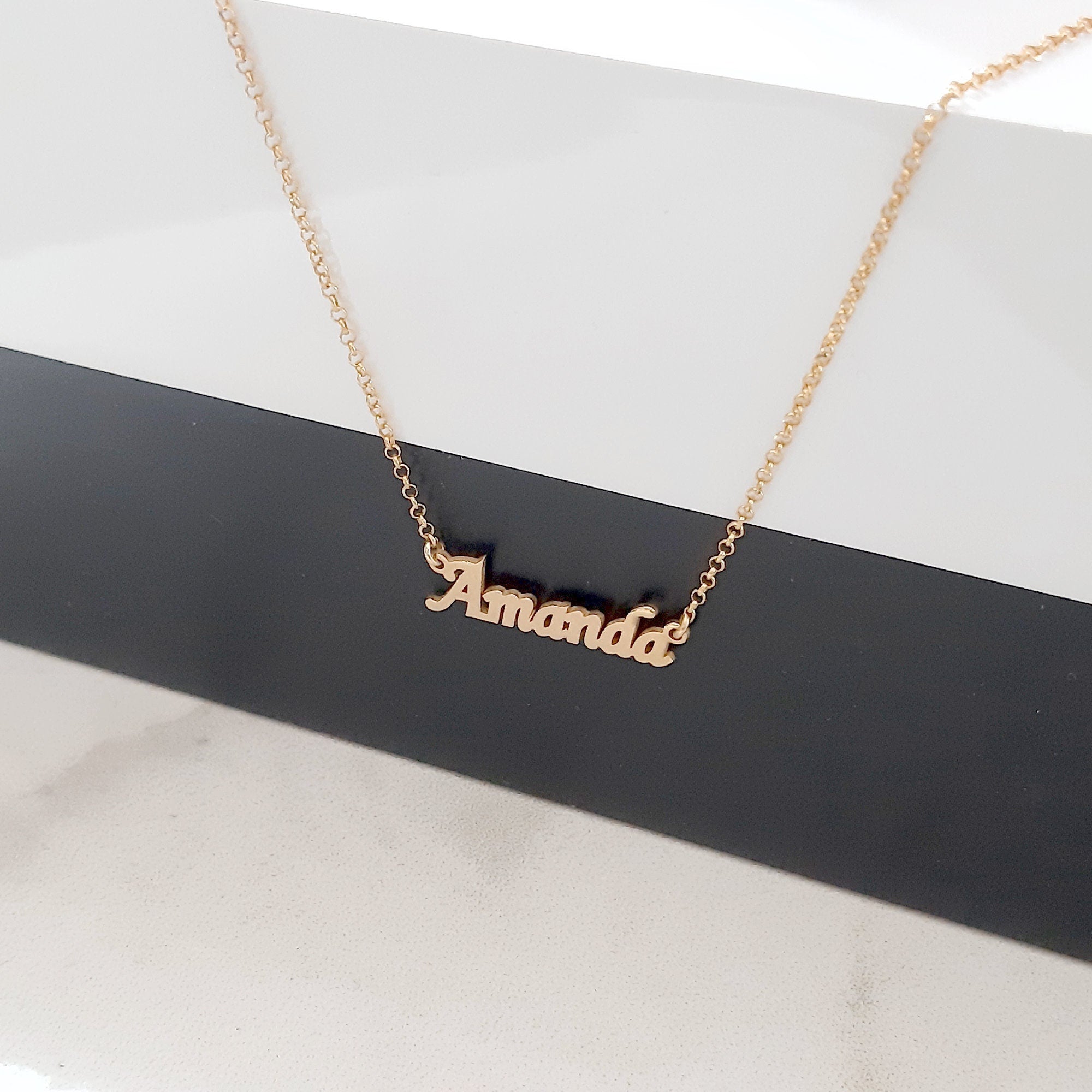 Solid Gold Name Necklace
