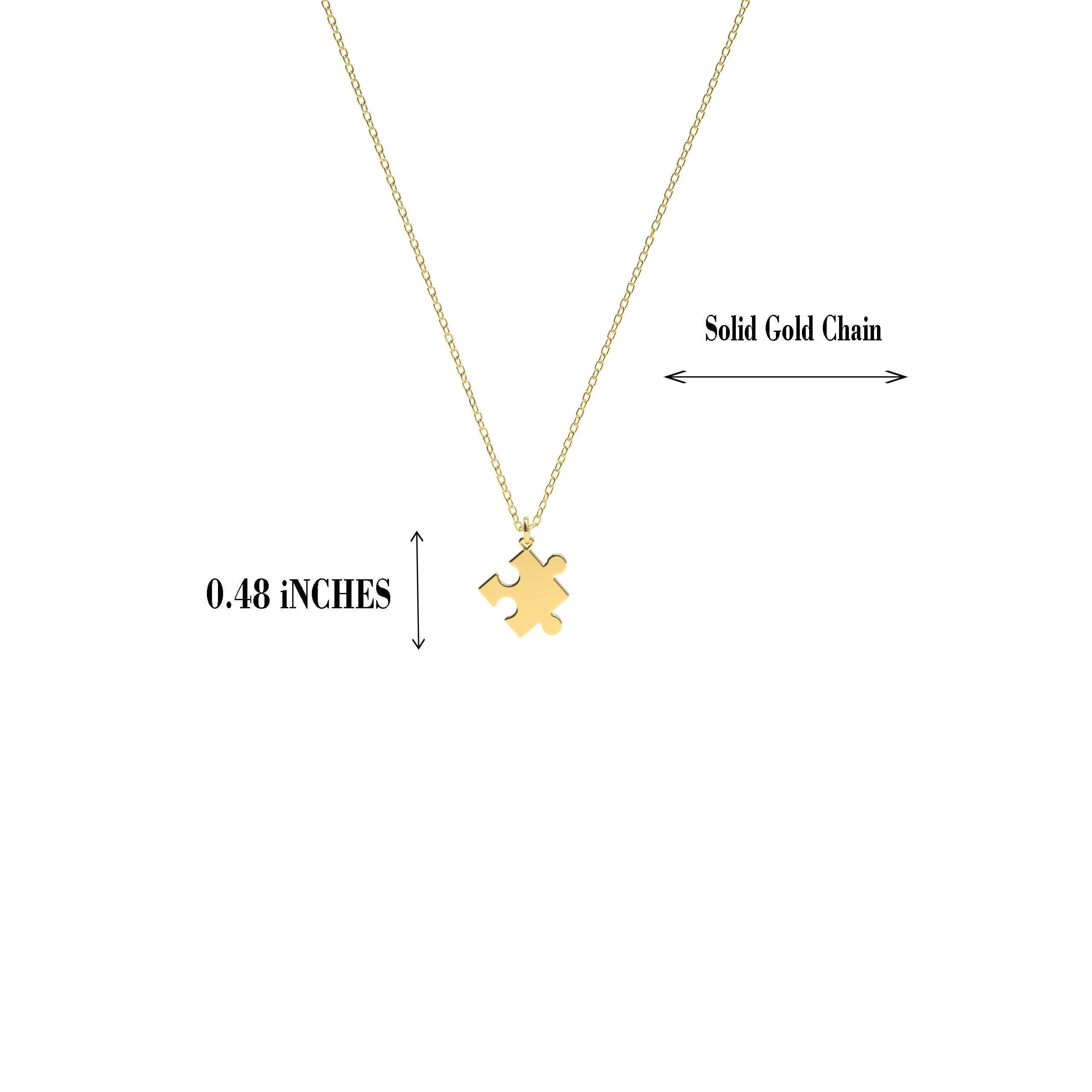 Handmade Solid Gold Puzzle Necklace
