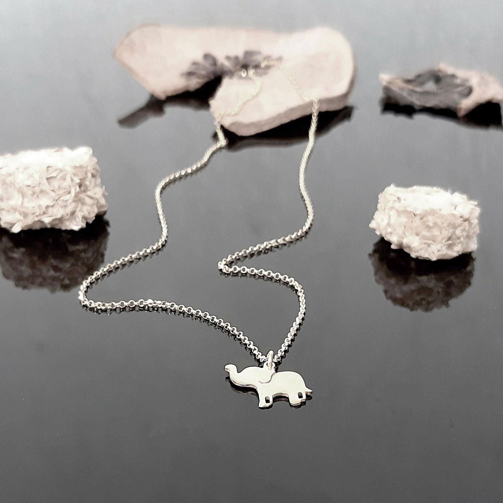 Solid Gold elephant necklace - InfinityJools