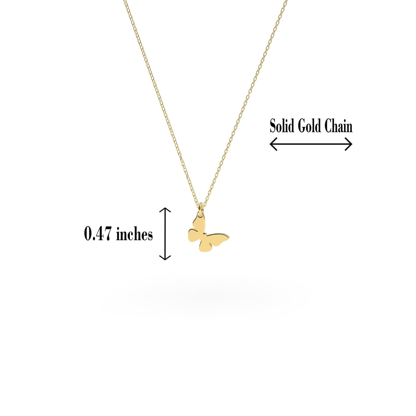 Tiny Gold Butterfly Necklace - InfinityJools